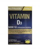 Nutraxin Vitamin D3 5000IU 60 softgel