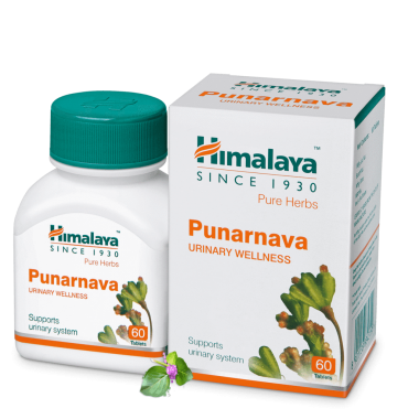 Punarnava применяется при лечении заболеваний почек, спленомегалии и расстройств печени Himalaya 60 капсул
