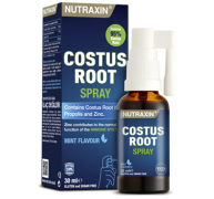 Nutraxin Kust-i Hindi (Costus Root) Спрей 30 мл, используется в восточной (индийской и арабской) медицине для лечения большого спектра болезней, таких как: бесплодие, болезни желудка, дыхательной системы, ЛОР-заболевания