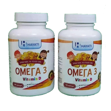 Hayati Омега 3 Рыбий жир Vitamin D для детей