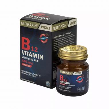 Nutraxin Витамин B12 в таблетках , улучшает работу иммунной системы, снижает усталость и истощение.