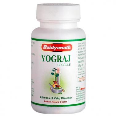 Таблетки от детоксикации суставов, позвоночника и почек Yograj Guggulu Baidyanath 120 таб.