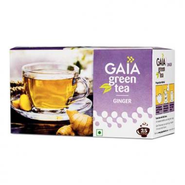 Зеленый чай Gaia Green Tea Ginger (Имбирь) 25 пакетиков